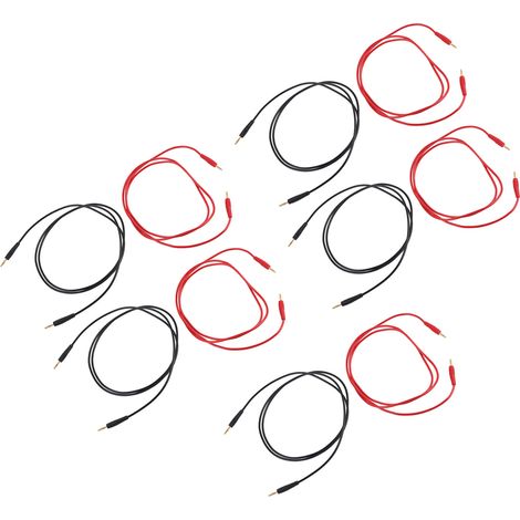 5er-Set Bananenstecker-Prüfleitungen, Prüfkabel, 2 mm Stecker auf Stecker, 30 V AC, 60 V DC, 10 A, Zubehörset (1/5)