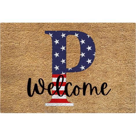 Tapis De Seuil Intérieur Extérieur - Motif Patriotique 4 Juillet - Antidérapant En Caoutchouc Recyclé - Feltre Polyester - 45 x 75 cm - 1 Pièce (1/3)