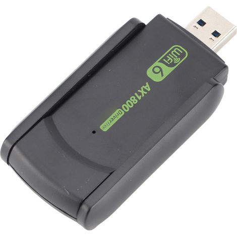 Adaptateur WiFi 6 USB 3.0 2,4 GHz vers 5 GHz AX1800 Mbps MU MIMO, carte réseau USB pour PC de bureau et ordinateur portable (1/5)