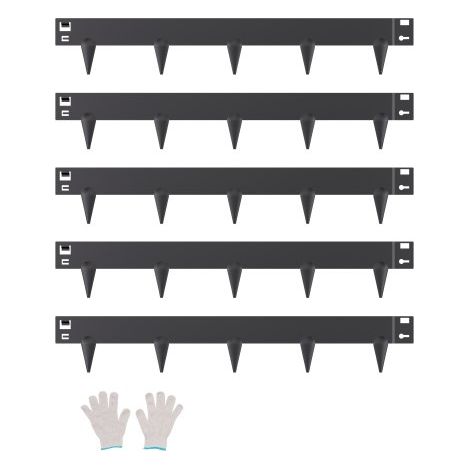 Rasenkante, 5er-Set, 990x156x1,5 mm, rostbeständige Beeteinfassung aus Metall, biegbare Beetumrandung, Raseneinfassung, einfach zu installieren, Trennwand für Blumenbeete, Hofwege, schwarz (1/5)