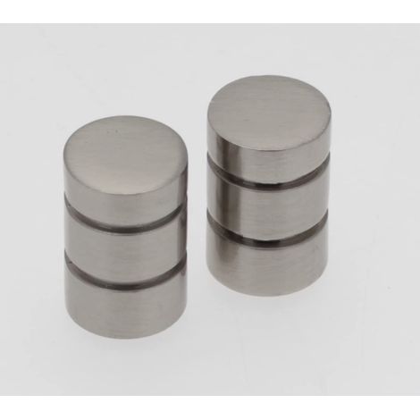 Embouts Rideaux Cylindriques Chrome Mat ATELIERS 28