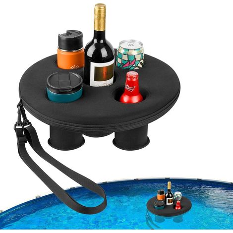 [DT]®RisingFF Porte-gobelet flottant pour piscine  Plateau à boissons à 5 trous pour spa  Pour piscine et plage (1/5)