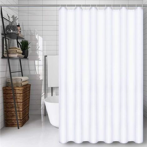 Duschvorhang 180x180 cm Polyester, schimmelresistent, waschbar, mit Metallösen, Badezimmer