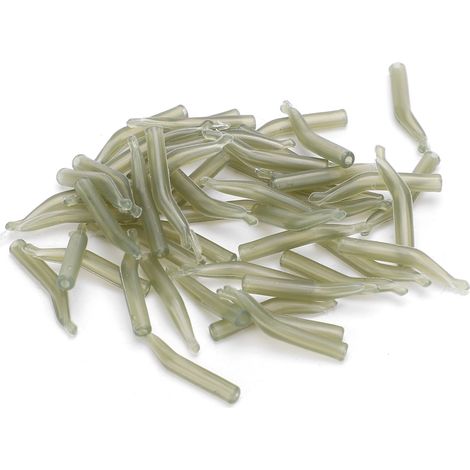 Lot de 100 manchons anti-emmêlement pour ligne de 20 mm en PE, vert clair, pour la pêche à la carpe.