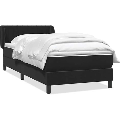 Maison Exclusive - Boxspringbett mit Matratze Schwarz 80x220 cm S