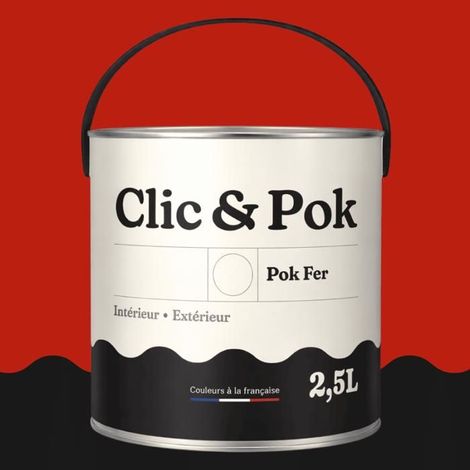 Peinture Fer Antirouille – Métal Extérieur Intérieur, Satinée, Protection Rouille - 2,5L - RAL 3020 - Rouge signalisation