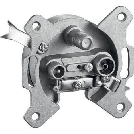 Wentronic-Boîtier-Satellite-3-Voies-Métal-Argent-Pour-Installation-Sat-TV-Et-Radio-67046-×1