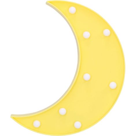 Lampe LED en forme de lune à 8 puces, petite lampe d'ambiance nocturne pour chambre à coucher, vacances, fête d'anniversaire (1/5)