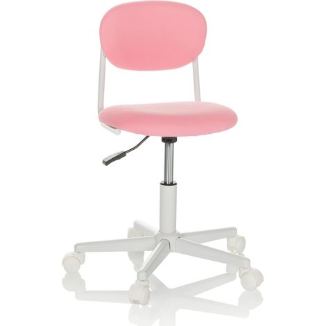Kinderschreibtischstuhl / Kinderdrehstuhl KIDDY BASE I Stoff pink hjh OFFICE (1/5)