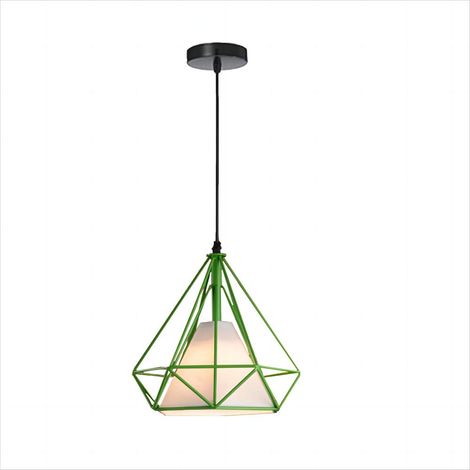 Creative Pendant Lights Modern Pendant Light Green Iron Metal Ceiling Light 25CM E27
