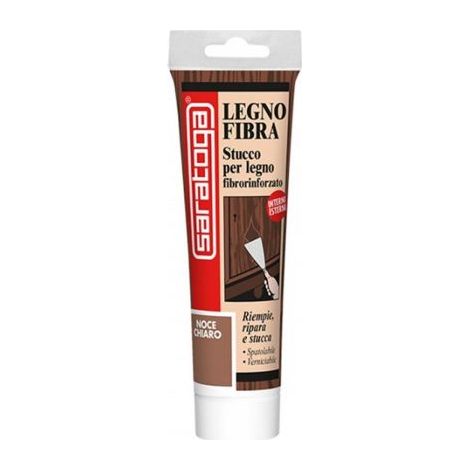 Stucco per legno fibrorinforzato in pasta inodore 125 ml Saratoga Noce Chiaro