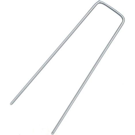 100x Sardines Piquet - Pack de 100 Agrafes Paillage en Acier Galvanisé - Fixation Bache, Tente, Grillage, Cloture (1/5)
