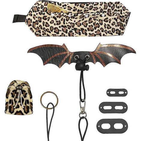 Ensemble laisse et harnais pour dragon barbu, sac de transport inclus, harnais ajustable pour lézard avec ailes en cuir et sac bandoulière. (1/5)