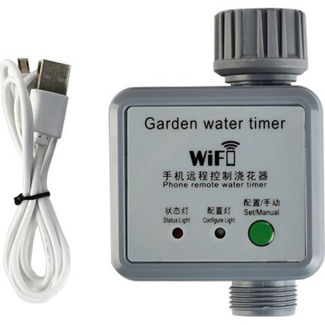 Minuteur d'arrosage automatique WiFi pour balcon extérieur, télécommande d'arrosage pour jardinage (1/5)