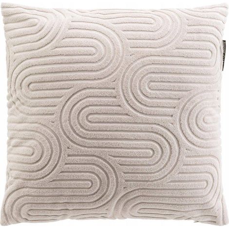 Douceur-dinterieur Cojín de Terciopelo Devore Beige 45 x 45 cm