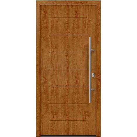 Hörmann Ecostar Haustür "ISOPRO IP 015", golden oak, 110 x 210 cm (B x H), DIN Rechts