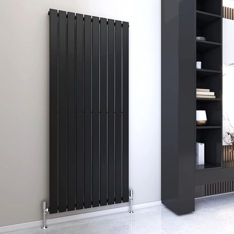 1800 x 680mm Single Designer Flat Panel Central Heating Radiator MATT BLACK (1/5)
