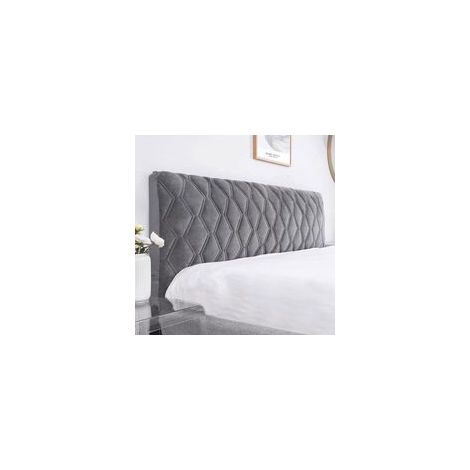 Housse Tête De Lit160, Protecteur Housse Tête De Lit Avec Côté Extensible, Housse De Tête De Lit Lavable Anti poussière (Color : Dark gray, Size : 160cm)H:50 70CM