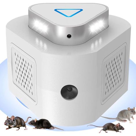 Répulsif antiparasitaire ultrasonique amélioré 25 kHz - 4 modes - Repousse les rongeurs - Sans danger pour les animaux domestiques et les humains - Convient aux jardins et aux espaces extérieurs (1/5)