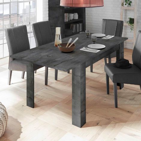 Mesa extensible de diseño moderno 90x137-185cm madera negro Diogo Urbino (1/5)