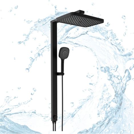 HGMBAD Regendusche RainMaxx Black Edelstahl mit Handbrause und Umschalter (1/5)