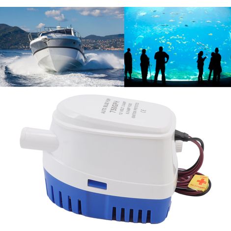 Pompe de cale automatique mini multifonctionnelle submersible CC résistante aux chocs avec interrupteur à flotteur 12 V 3 A 6 A fusible (1/5)