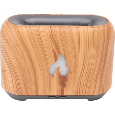 Diffuseur de flamme 130 ml, diffuseur de flamme 3D creux USB, humidificateur avec 7 couleurs de LED pour la maison, perles lumineuses 5 V (1/5)