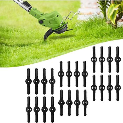 Cuchilla de repuesto para desbrozadora inalámbrica de 24 V con batería y cuchilla metálica, accesorio para desbrozadora eléctrica, para recortadora inalámbrica y recorte de jardín, cuchilla de plástic