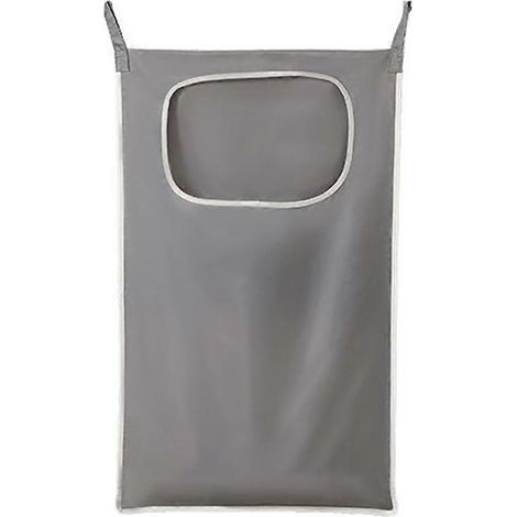 Sac de rangement mural à suspendre derrière une porte, pour divers articles ménagers et jouets, gris (1/5)