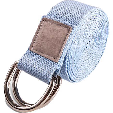 Sangle de yoga avec boucle en D réglable et ultra-sécurisée, pour des étirements et une flexibilité accrus.