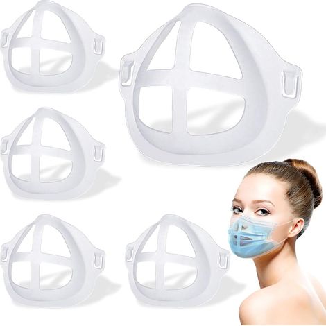 Support de protection - Support de masque 3D - Plus d'espace pour une respiration confortable - Lavable et réutilisable (1/3)