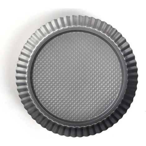 Moule à tarte - Inox - 30 cm - Revêtement en téflon - 2 pièces - Résistant jusqu'à 230°C (1/3)