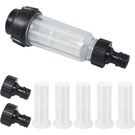 Filtre à Eau Avec Insert, 8 Pcs pour Nettoyeur Tuyau Arrosage Avec Raccord 3/4\ (1/5)