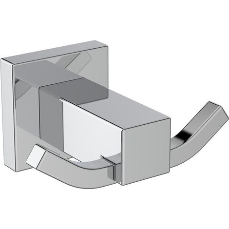 Crochet porte-serviettes IOM SQUARE double chrome IDEAL STANDARD