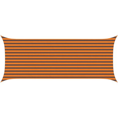 Toldo Vela de Sombra Naranja y Marrón 5 x 2 m vidaXL
