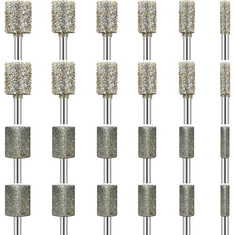 24-teiliges Diamantschleifset, Körnung 116 und 50, Zubehör für Rotationswerkzeuge mit 3-mm-Schaft für Glas, Edelsteine, Jade, Detailpolieren und Gravieren (1/5)