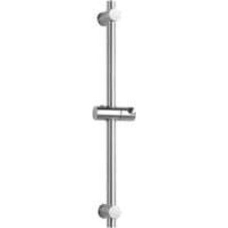 BARKBUSTERSBarre de douche en acier inoxydable 304, avec fixation réglable en hauteur et en angle, acier inoxydable brossé et finition chromée polie, chrome acier inoxydable, Chrome poli, 66cm (1/4)
