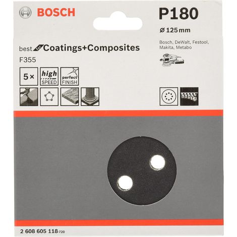 5x Disque abrasif PRO F355 pour ponceuses excentriques (1/2)