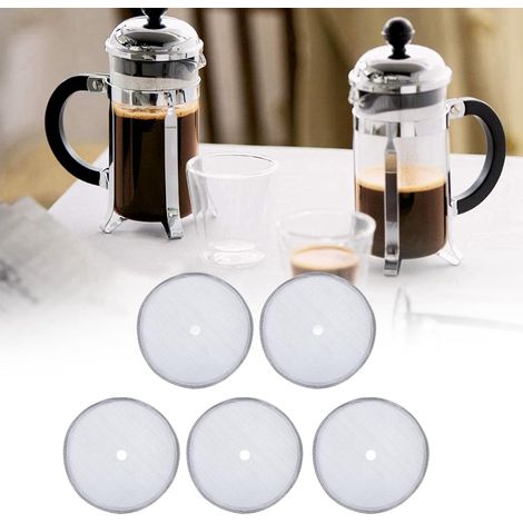 Filtres de Remplacement French Press, Filtres Réutilisables à Mailles en Acier Inoxydable, Mailles pour Filtres Maille Presse Française (1/5)