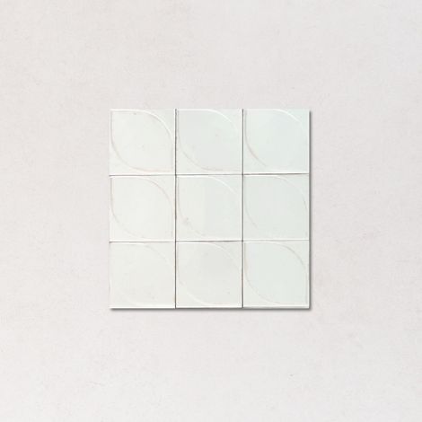 Carrelage Effet Zellige Blanc NEW LUME 10x10 cm 3D White