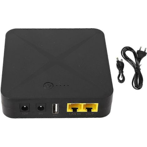 Mini Ups 5v 9v 12v 48v Poe Port Alimentation Sans Coupure 8000mah 18wh Ups Batterie De Secours Pour Caméra Routeur Modem Eu Plug 220v (1/5)