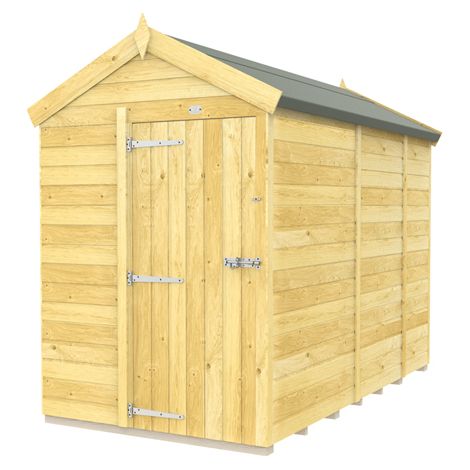 5 x 9 Feet Apex Shed - Single Door Without Windows - Wood - L272 x W147 x H217 cm