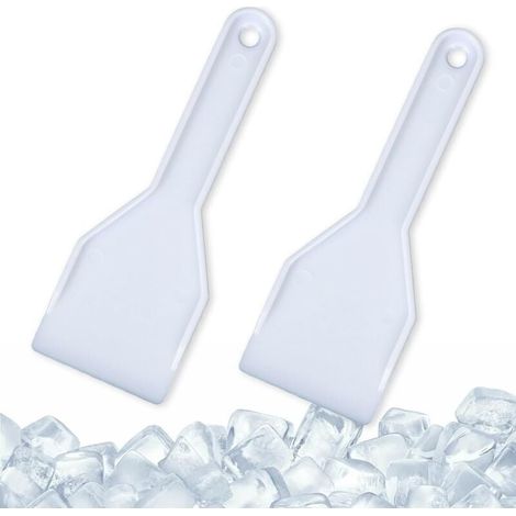 Set of 2 ice scrapers made of hard plastic for easy and clean defrosting of your refrigerator or freezer, ideal for removing ice and cleaning the freezer MUMU (1/4)