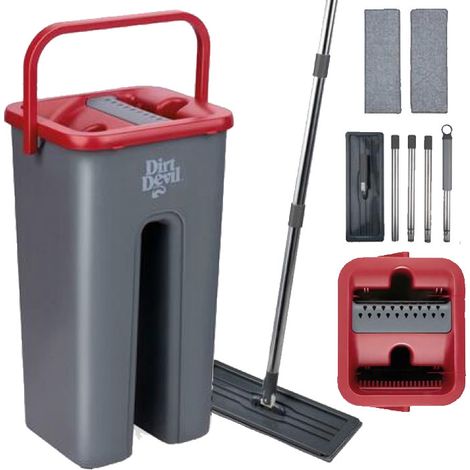 Lavapavimenti con Secchio da 6 Litri e Accessori Mop Mocio Scopa Lava Pavimenti