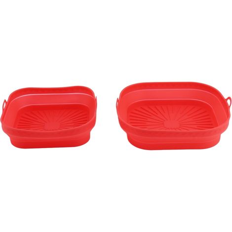 Tapis de friteuse pliable carré en silicone Omabeta, pains et viandes (1/5)