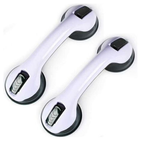 2PCS Shower Handle Suction Cup, Plastic Bathtub Handle (No Drilling Required), for Bathrooms, Children and Disabled Handrail Shower Handle, Non-Slip Safety (1/5)