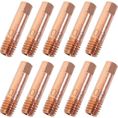 10PCS MB15AK Accessoires de Soudage 0,9MM Pièces d'usure Pointe de Contact Buses de Soudage 0.035" Torche de Soudage Embout de Contact M6x24mm Accesso (1/5)