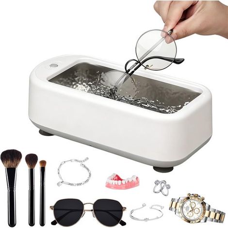 Dailygoods，Dispositivo de limpieza ultrasónica 640 ml，Limpiador de joyas，Limpiador de gafas，Tecnología de alta frecuencia 48 kHz (1/5)