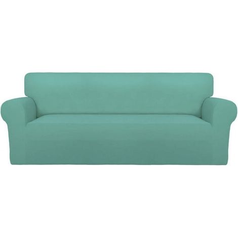 Housse de canapé/fauteuil ultra extensible – Housse de canapé/fauteuil douce et antidérapante en spandex, lavable, avec mousse antidérapante et fond élastique, idéale pour les enfants et les animaux d