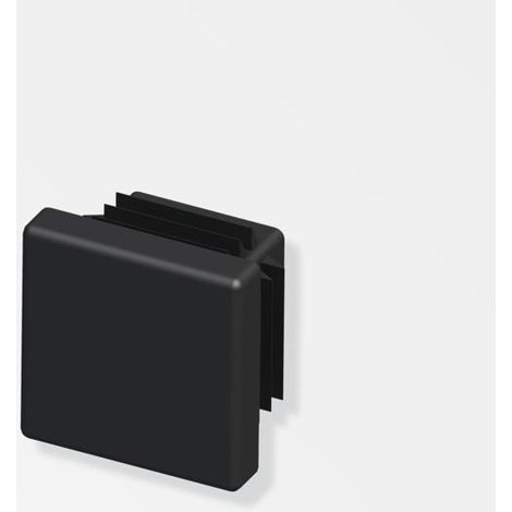 Alfer tapas cuadradas de aluminio 23.5mm negro 2pcs - 29830